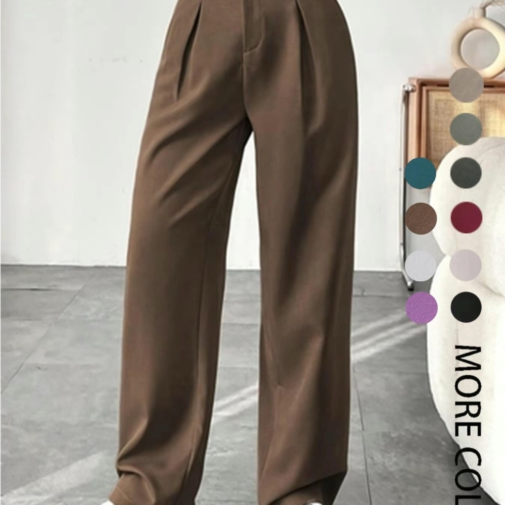 Stylish Brown Wide-Leg Trousers